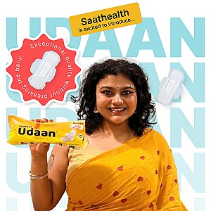 Udaan Sanitary Pads L | Pack of 35 | Safe, Breathable, Antibacterial