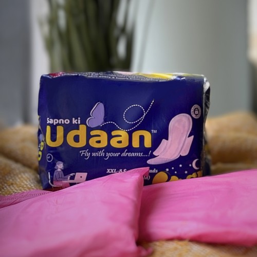 Udaan Sanitary Pads XXL | Pack of 40 | Safe, Breathable, Antibacterial