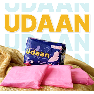 Udaan Sanitary Pads XXL | Pack of 40 | Safe, Breathable, Antibacterial